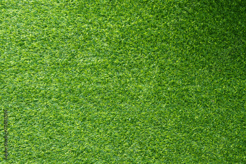Top view of artificial grass for background