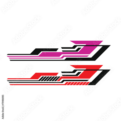 vector car livery decal design. car side background decal
