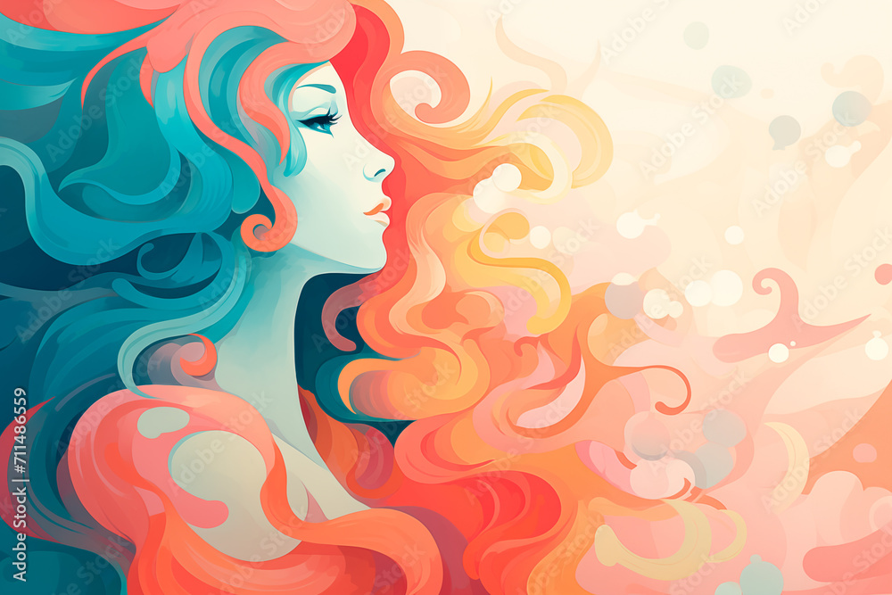 Woman concept. Lifestyle, hairstyle, women's day, march 8, celebrate, beauty Woman concept. Lifestyle, hairstyle, women's day, march 8, celebrate, beauty