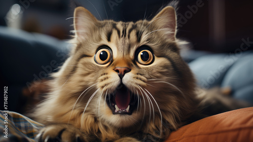 surprised cat with mouth wide open © Eyd_Ennuard