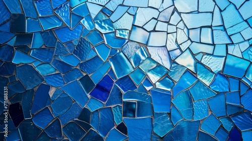 collage image photo of wallpaper blue color mosaic tile renovation house concept 