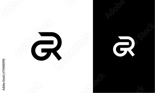 GR or RG initial logo concept monogram,logo template designed to make your logo process easy and approachable. All colors and text can be modified. High resolution files included. photo
