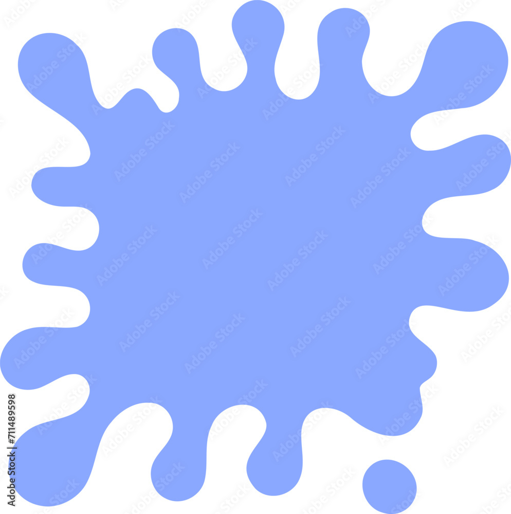 Abstract frame silhouette illustration. Blotch shape decorative element