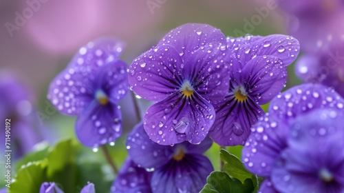 violet flower closeup