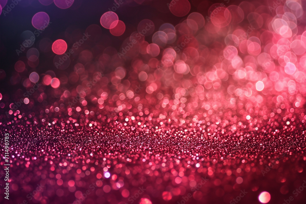 Red and Pink glitter abstract background with bokeh defocused lights, ai technology Red and Pink glitter abstract background with bokeh defocused lights, ai technology