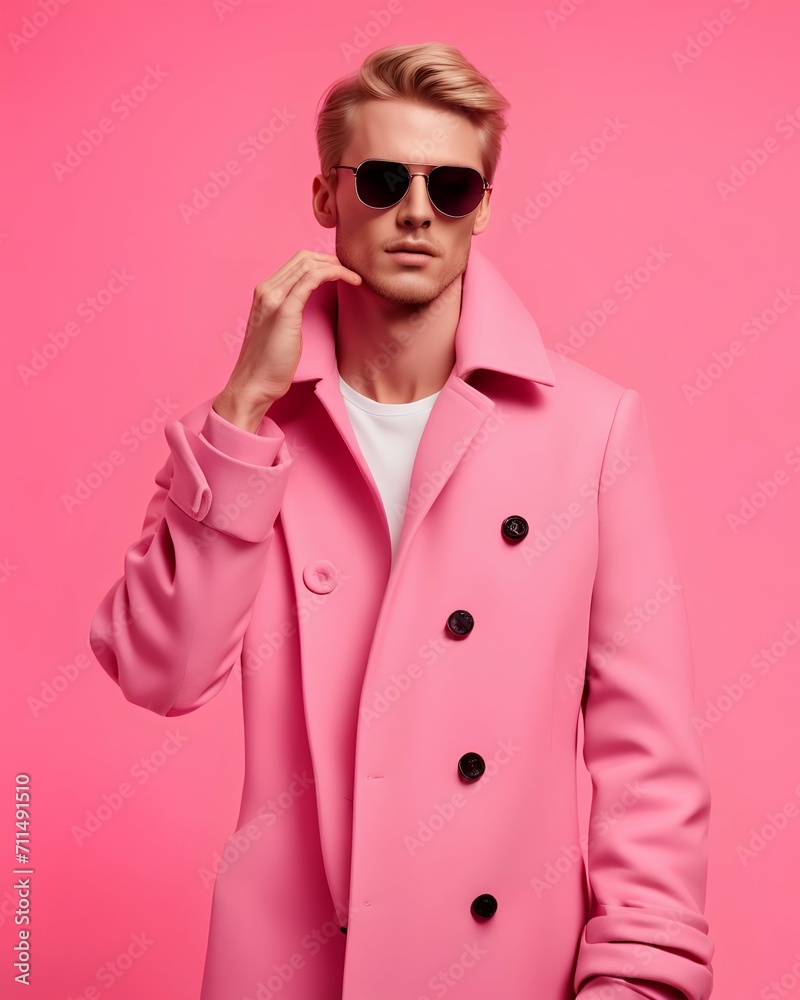 fashion model wearing sunglasses