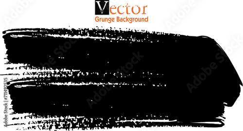Grunge Paint Roller . Vector brush Stroke . Distressed banner . Black stripes isolated. paintbrush collection . Modern Textured shape . Dry border in Black . Bulge lines