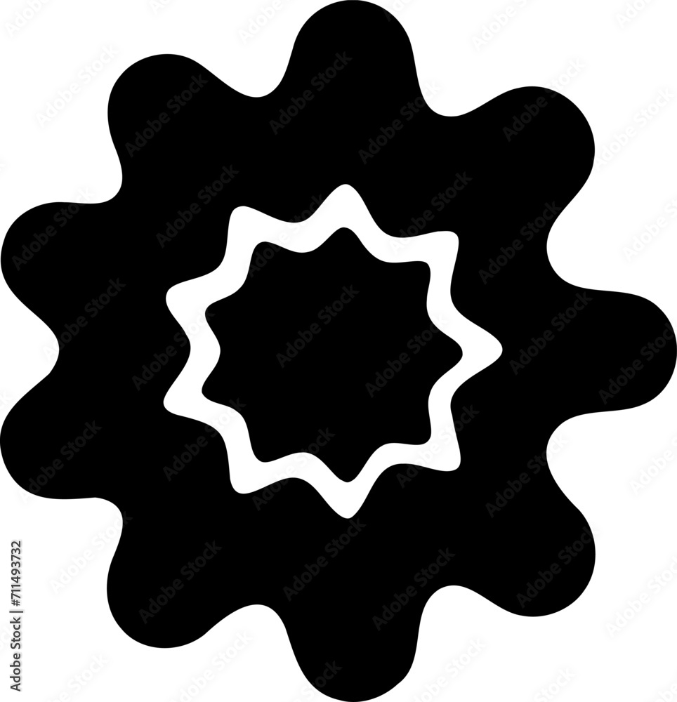 Abstract shape vector illustration. Abstract pattern silhouette design element