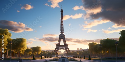 France Eiffel Tower，AI © Jing