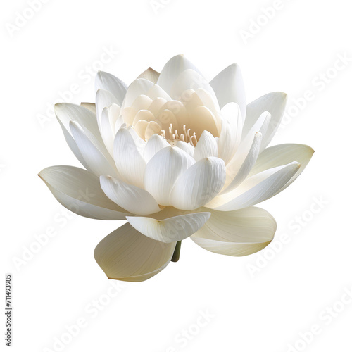Beautiful lotus flower isolated on white. photo