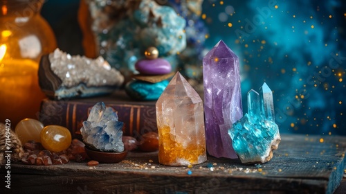 Kit of crystals for meditation. Healing crystals full of energy. Awaken spiritually. Precious stones for spiritual healing ritual. Practicas de reiki y medicinas alternativas    