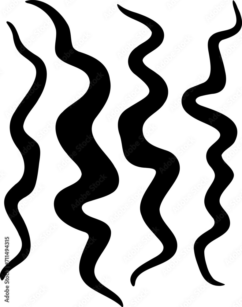 Abstract shape vector illustration. Abstract pattern silhouette design element