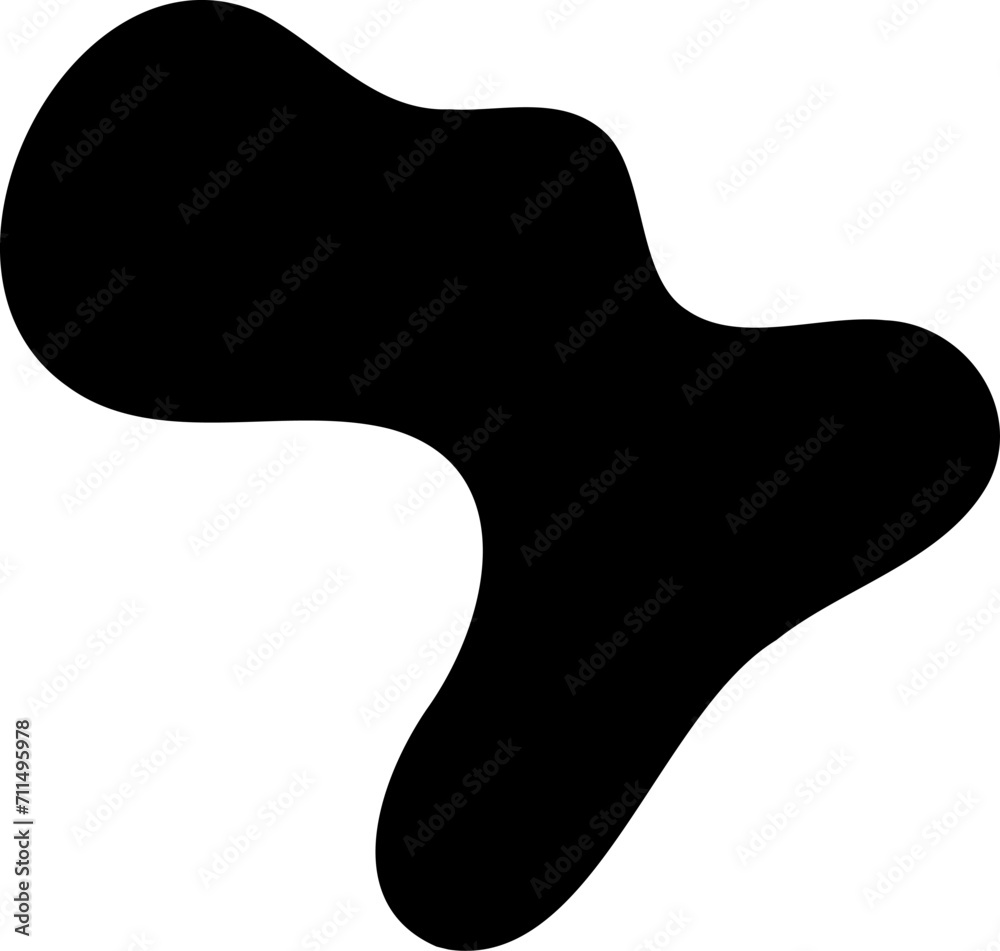 Abstract shape vector illustration. Blob shape silhouette decorative element Abstract shape vector illustration. Blob shape silhouette decorative element