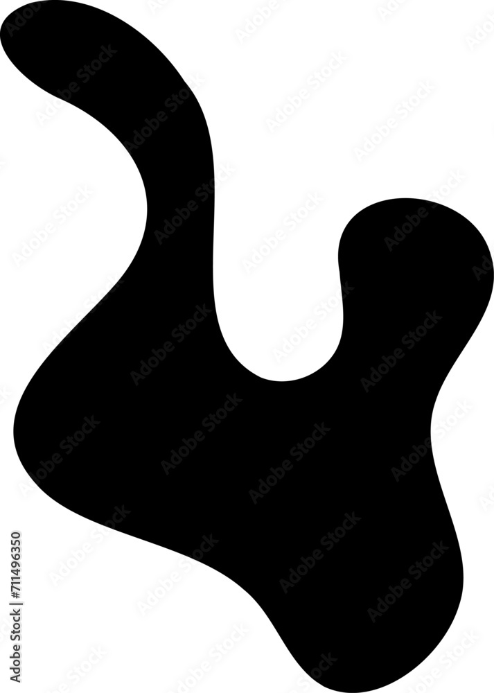 Abstract shape vector illustration. Blob shape silhouette decorative element Abstract shape vector illustration. Blob shape silhouette decorative element