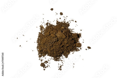 Soil pile isolated on white background