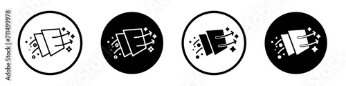 Filtration air icon set. Airflow purification and Cleaner vector symbol in a black filled and outlined style. Air dust partical filtration sign.
