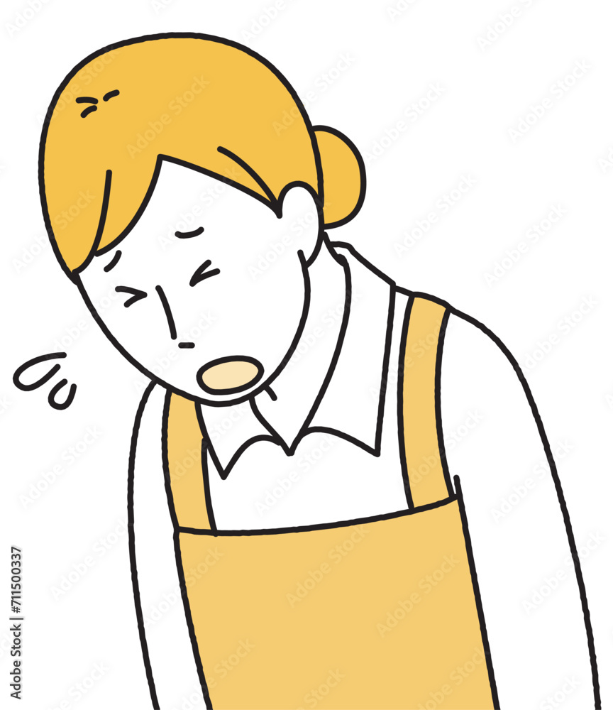 謝罪する女性 シンプルイラスト 謝罪する女性 シンプルイラスト