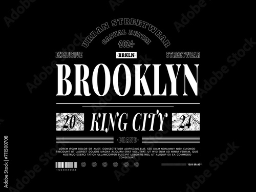 Vector brooklyn vector slogan typography for tshirt design