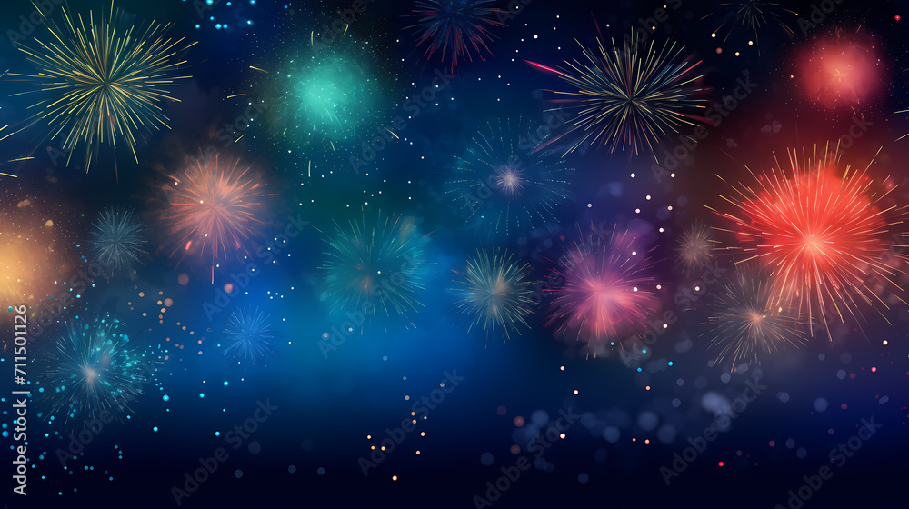 Fireworks background for celebration, holiday celebration concept