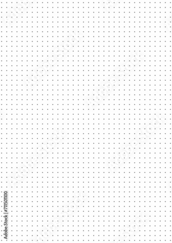 Empty sheet of graph paper with dot grid. Dotted millimeter paper. Geometric polka dot pattern of graph papers for drawing, studying and writing. 