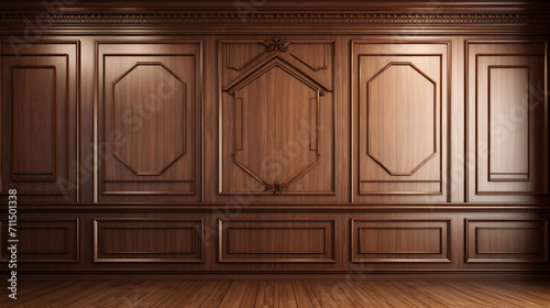 Crafted Elegance: Traditional Wood Paneling Wall with Frame and Column Pattern in Extra Wide