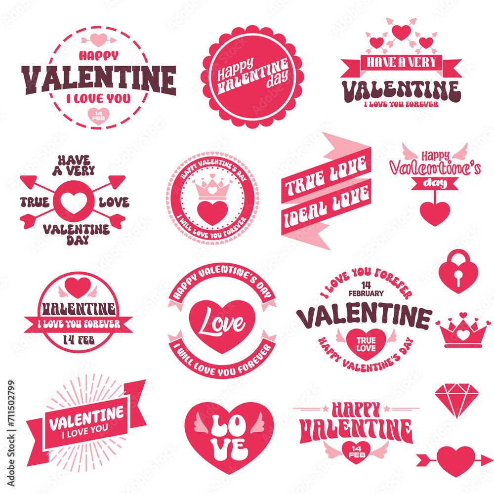 Happy valentine, banner, template vector