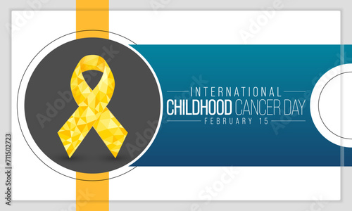 International Childhood Cancer day (ICCD) is observed every year on February 15,  to raise awareness, and to express support for children and adolescents with cancer. Vector illustration