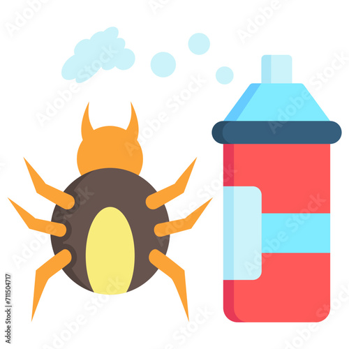 Dust Mite multi color icon, relate to housekeeping. use for UI or UX kit, web and app development.