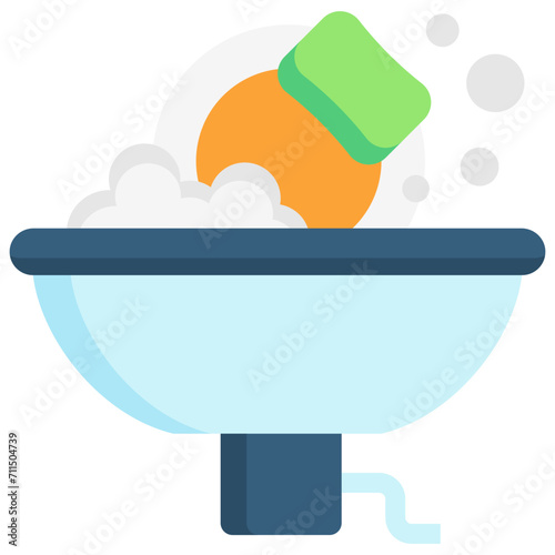 Dishwasher multi color icon, relate to housekeeping. use for UI or UX kit, web and app development.