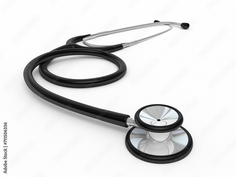 Stethoscope render (isolated on white and clipping path)
Stethoscope render (isolated on white and clipping path)