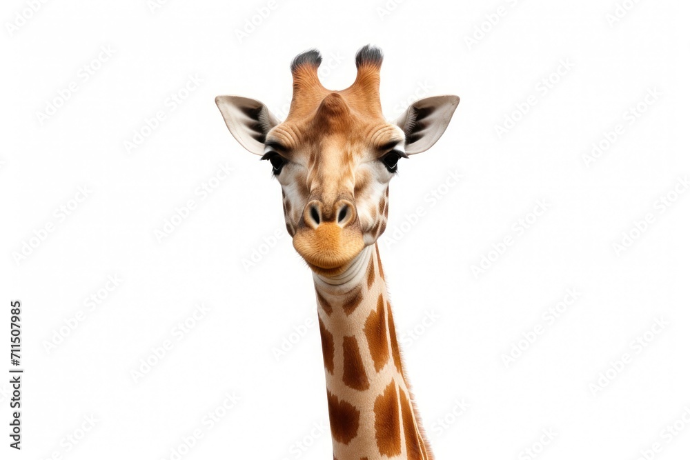 Fototapeta premium Giraffe isolated on a white background