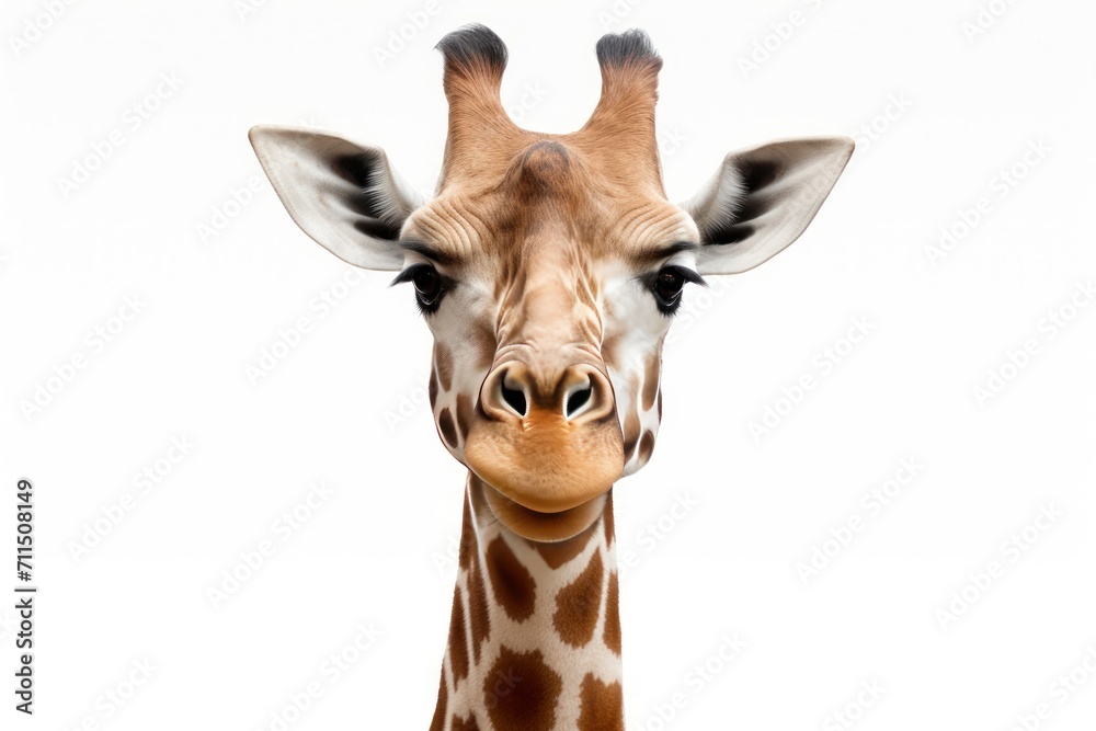 Fototapeta premium Giraffe isolated on a white background