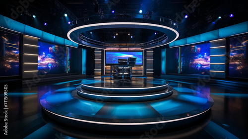 Live and Unscripted: Cable News Network Studio in Action