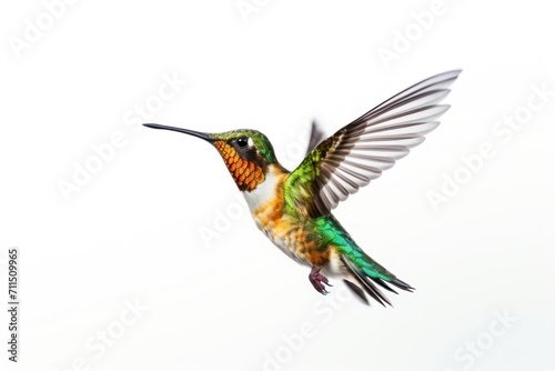 Hummingbird isolated on a white background © Johannes