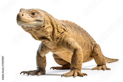Komodo Dragon isolated on a white background