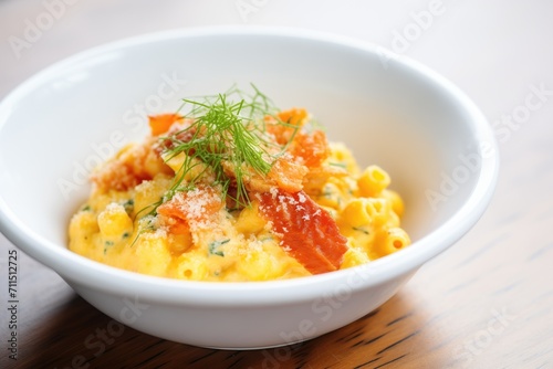 mac and cheese with lobster chunks