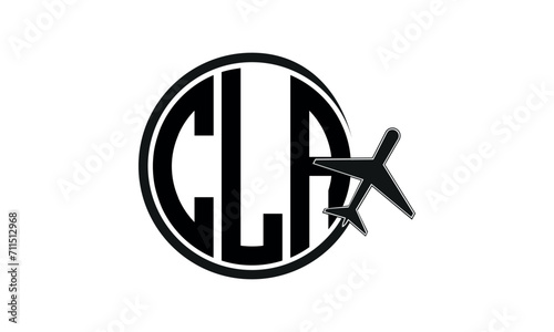 CLA three initial letter circle tour & travel agency logo design vector template. hajj Umrah agency, abstract, wordmark, business, monogram, minimalist, brand, company, flat, tourism agency, tourist