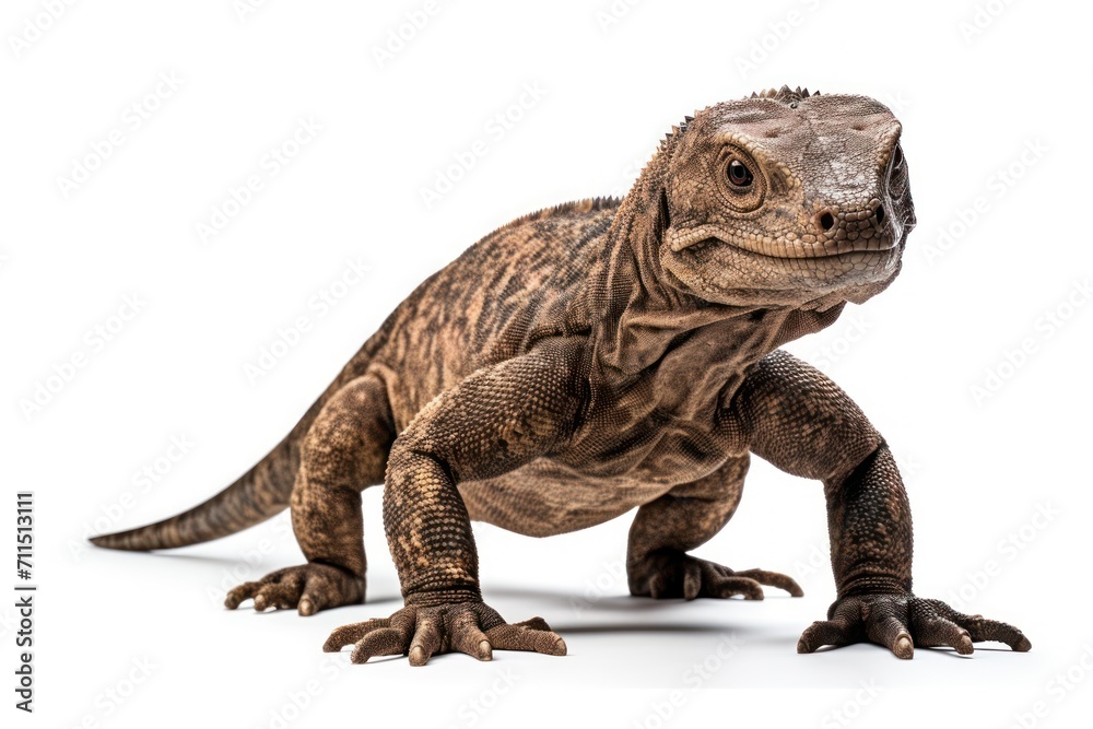 Obraz premium Komodo Dragon isolated on a white background