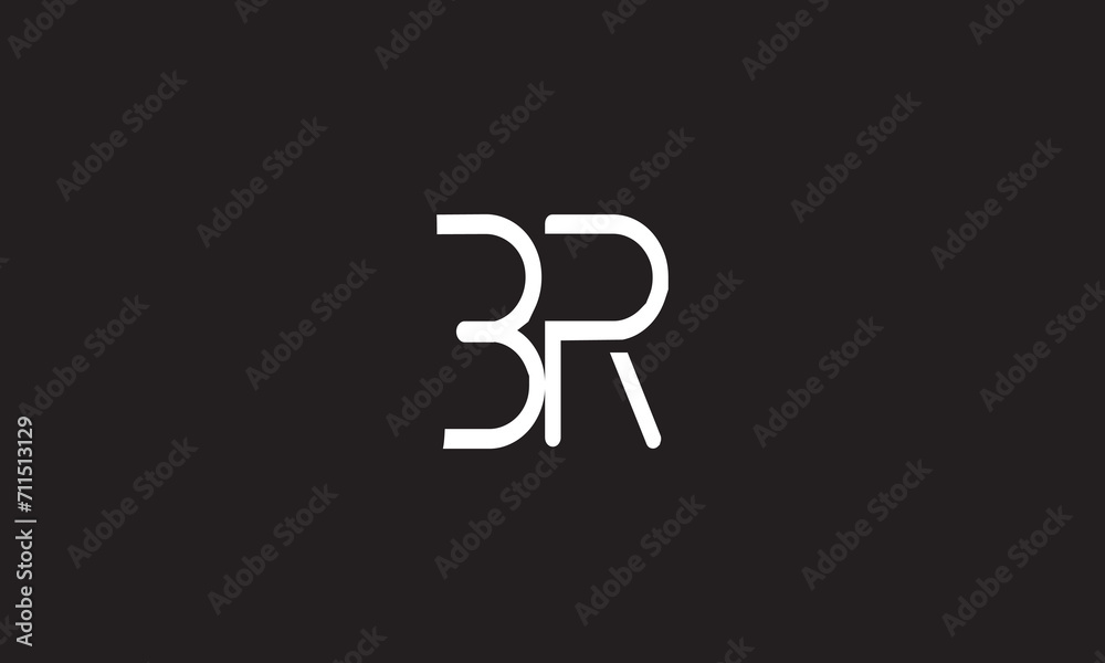 BR, RB, R, B Abstract Letters Logo Monogram BR, RB, R, B Abstract Letters Logo Monogram