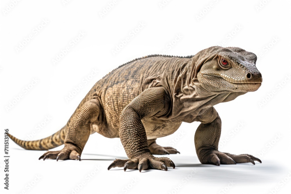 Obraz premium Komodo Dragon isolated on a white background