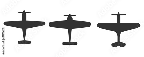 Aeroplane set icon. Fighter jet vector ilustration