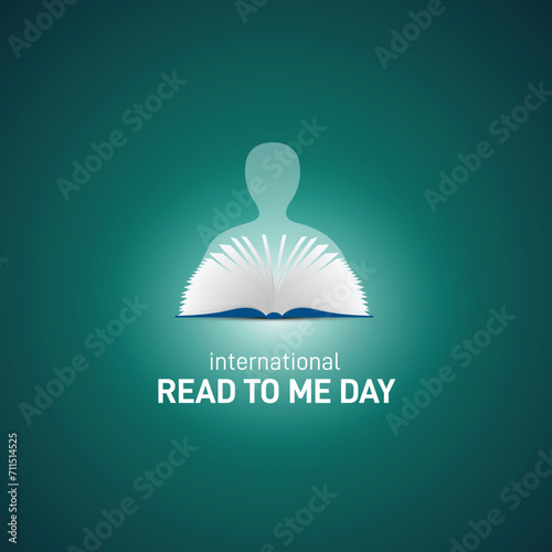 international read to me day. Read to me day creative. Book day vector illustration. 