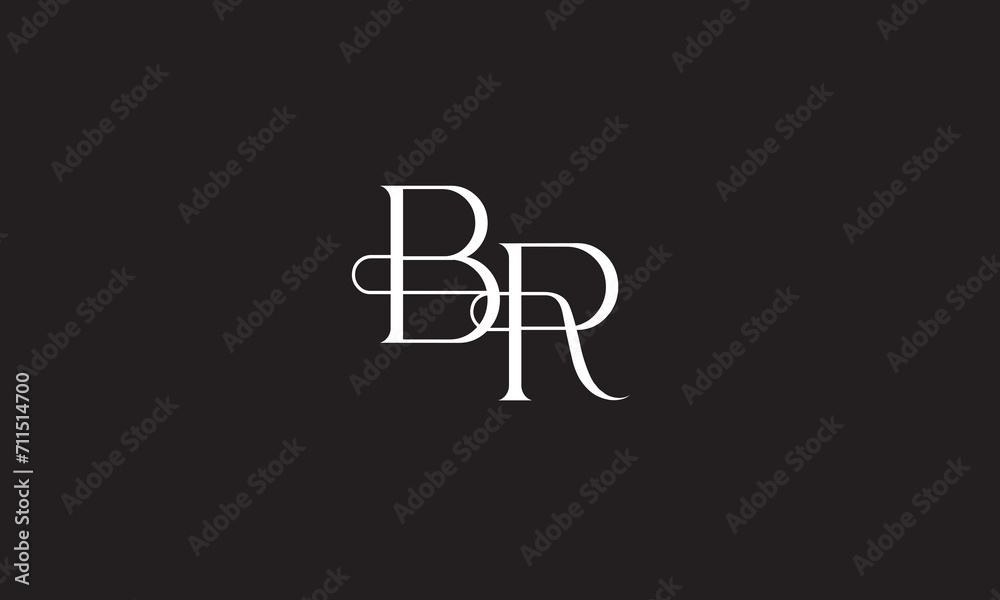 BR, RB, R, B Abstract Letters Logo Monogram BR, RB, R, B Abstract Letters Logo Monogram