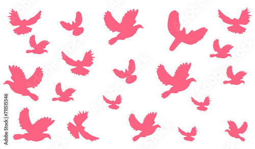 Dove silhouette vector with transparent background