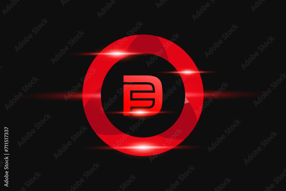 EF Red logo Design. Vector logo design for business.