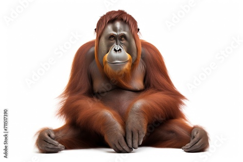 Orangutan isolated on a white background