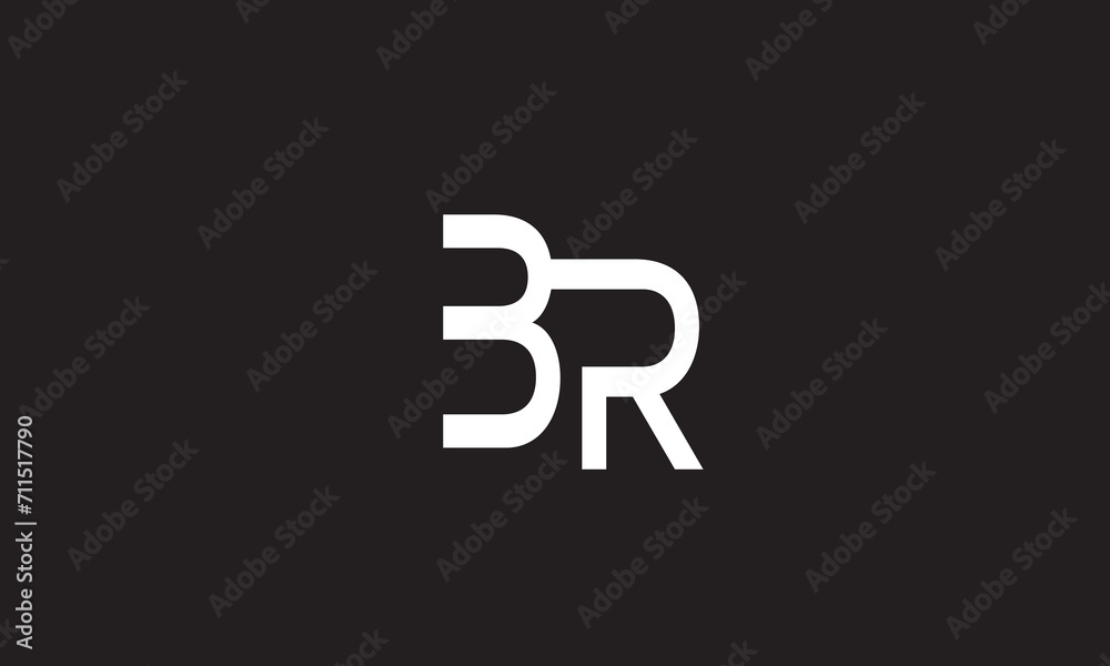 BR, RB, R, B Abstract Letters Logo Monogram