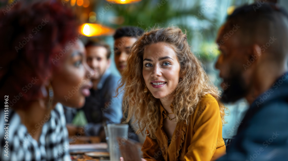Engaged Conversation at a Casual Meeting. Generative AI Engaged Conversation at a Casual Meeting. Generative AI