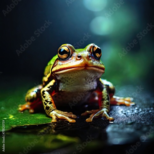 close up frog