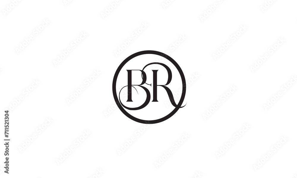 BR, RB, R, B Abstract Letters Logo Monogram BR, RB, R, B Abstract Letters Logo Monogram